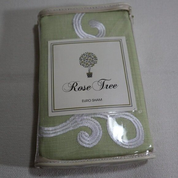 NWT NEW ROSE TREE EURO Sham Wexford Cotton Green MSRP: $79 - Picture 5 of 9
